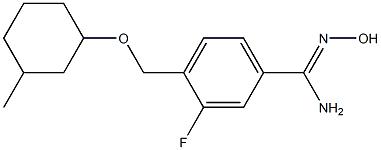 3-fluoro-N'-hydroxy-4-{[(3-methylcyclohexyl)oxy]methyl}benzene-1-carboximidamide|