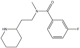 3-fluoro-N-methyl-N-[2-(piperidin-2-yl)ethyl]benzamide Struktur