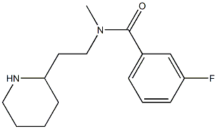 3-fluoro-N-methyl-N-[2-(piperidin-2-yl)ethyl]benzamide Structure