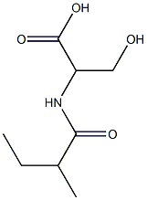3-hydroxy-2-[(2-methylbutanoyl)amino]propanoic acid Struktur
