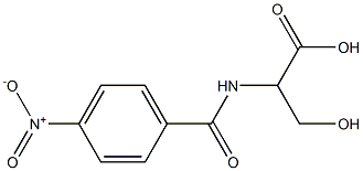 3-hydroxy-2-[(4-nitrobenzoyl)amino]propanoic acid,,结构式