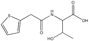 3-hydroxy-2-[(thien-2-ylacetyl)amino]butanoic acid 结构式