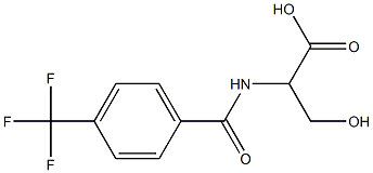 3-hydroxy-2-{[4-(trifluoromethyl)benzoyl]amino}propanoic acid 结构式