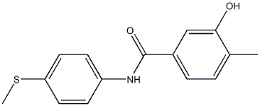 3-hydroxy-4-methyl-N-[4-(methylsulfanyl)phenyl]benzamide Structure