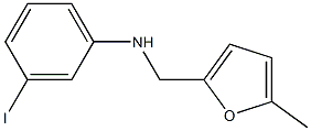 3-iodo-N-[(5-methylfuran-2-yl)methyl]aniline,,结构式