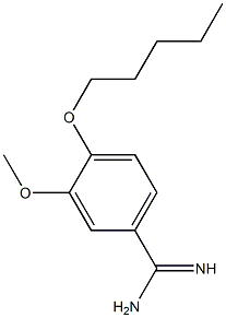 3-methoxy-4-(pentyloxy)benzenecarboximidamide Structure