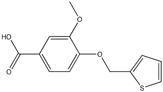 3-methoxy-4-(thiophen-2-ylmethoxy)benzoic acid 化学構造式