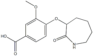 3-methoxy-4-[(2-oxoazepan-3-yl)oxy]benzoic acid Structure
