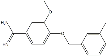 3-methoxy-4-[(3-methylbenzyl)oxy]benzenecarboximidamide Structure