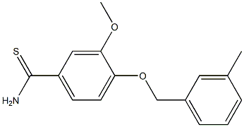 3-methoxy-4-[(3-methylphenyl)methoxy]benzene-1-carbothioamide