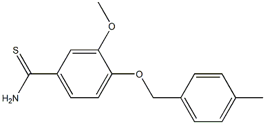 3-methoxy-4-[(4-methylphenyl)methoxy]benzene-1-carbothioamide