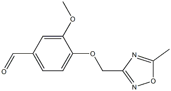 3-methoxy-4-[(5-methyl-1,2,4-oxadiazol-3-yl)methoxy]benzaldehyde Structure