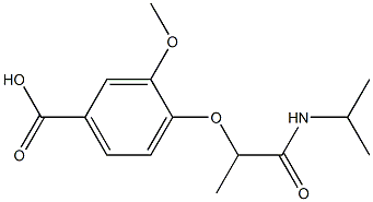 3-methoxy-4-[1-(propan-2-ylcarbamoyl)ethoxy]benzoic acid,,结构式