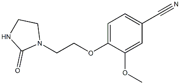 3-methoxy-4-[2-(2-oxoimidazolidin-1-yl)ethoxy]benzonitrile 结构式