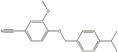 3-methoxy-4-{[4-(propan-2-yl)phenyl]methoxy}benzonitrile Struktur