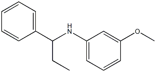 3-methoxy-N-(1-phenylpropyl)aniline Struktur