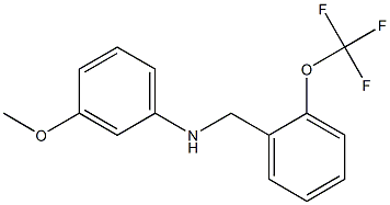 3-methoxy-N-{[2-(trifluoromethoxy)phenyl]methyl}aniline,,结构式