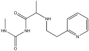 3-methyl-1-(2-{[2-(pyridin-2-yl)ethyl]amino}propanoyl)urea Struktur