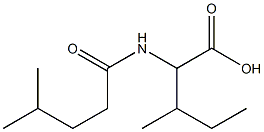 3-methyl-2-(4-methylpentanamido)pentanoic acid Struktur