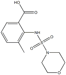 3-methyl-2-[(morpholine-4-sulfonyl)amino]benzoic acid Structure