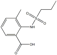 3-methyl-2-[(propylsulfonyl)amino]benzoic acid,,结构式