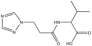 3-methyl-2-[3-(1H-1,2,4-triazol-1-yl)propanamido]butanoic acid,,结构式