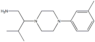 3-methyl-2-[4-(3-methylphenyl)piperazin-1-yl]butan-1-amine,,结构式