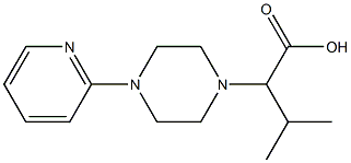 3-methyl-2-[4-(pyridin-2-yl)piperazin-1-yl]butanoic acid,,结构式