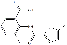 3-methyl-2-{[(5-methylthien-2-yl)carbonyl]amino}benzoic acid Structure