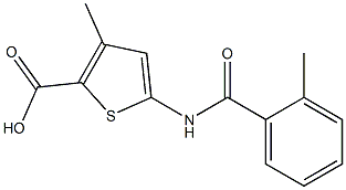 3-methyl-5-[(2-methylbenzoyl)amino]thiophene-2-carboxylic acid Structure