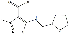 3-methyl-5-[(tetrahydrofuran-2-ylmethyl)amino]isothiazole-4-carboxylic acid Struktur