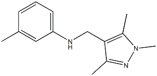 3-methyl-N-[(1,3,5-trimethyl-1H-pyrazol-4-yl)methyl]aniline Structure