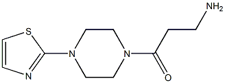 3-oxo-3-[4-(1,3-thiazol-2-yl)piperazin-1-yl]propan-1-amine,,结构式