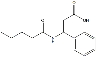 3-pentanamido-3-phenylpropanoic acid 化学構造式