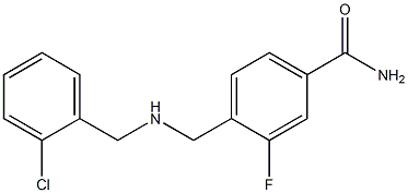 4-({[(2-chlorophenyl)methyl]amino}methyl)-3-fluorobenzamide Struktur