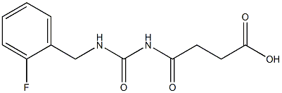 4-({[(2-fluorophenyl)methyl]carbamoyl}amino)-4-oxobutanoic acid 结构式