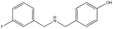 4-({[(3-fluorophenyl)methyl]amino}methyl)phenol Struktur