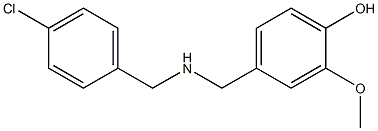 4-({[(4-chlorophenyl)methyl]amino}methyl)-2-methoxyphenol,,结构式