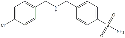4-({[(4-chlorophenyl)methyl]amino}methyl)benzene-1-sulfonamide,,结构式
