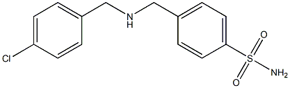 4-({[(4-chlorophenyl)methyl]amino}methyl)benzene-1-sulfonamide 化学構造式