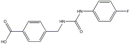 4-({[(4-fluorophenyl)carbamoyl]amino}methyl)benzoic acid Struktur