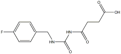 4-({[(4-fluorophenyl)methyl]carbamoyl}amino)-4-oxobutanoic acid Structure