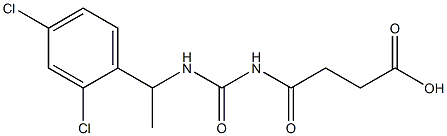 4-({[1-(2,4-dichlorophenyl)ethyl]carbamoyl}amino)-4-oxobutanoic acid 化学構造式
