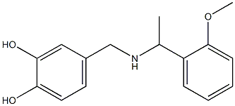 4-({[1-(2-methoxyphenyl)ethyl]amino}methyl)benzene-1,2-diol Structure