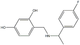4-({[1-(4-fluorophenyl)ethyl]amino}methyl)benzene-1,3-diol Struktur