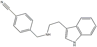 4-({[2-(1H-indol-3-yl)ethyl]amino}methyl)benzonitrile Struktur