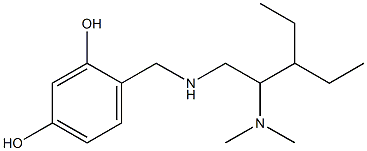 4-({[2-(dimethylamino)-3-ethylpentyl]amino}methyl)benzene-1,3-diol Structure