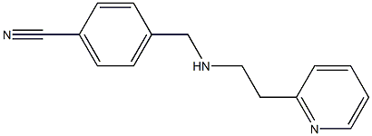 4-({[2-(pyridin-2-yl)ethyl]amino}methyl)benzonitrile 结构式