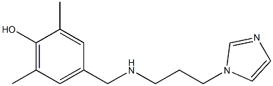4-({[3-(1H-imidazol-1-yl)propyl]amino}methyl)-2,6-dimethylphenol 化学構造式