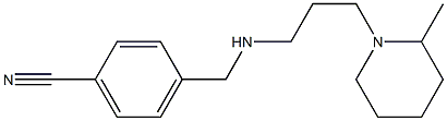 4-({[3-(2-methylpiperidin-1-yl)propyl]amino}methyl)benzonitrile 化学構造式